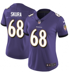 Women's Nike Baltimore Ravens #68 Matt Skura Purple Team Color Vapor Untouchable Limited Player NFL Jersey