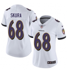 Women's Nike Baltimore Ravens #68 Matt Skura White Vapor Untouchable Limited Player NFL Jersey