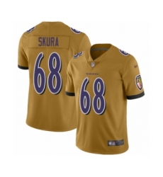Youth Baltimore Ravens #68 Matt Skura Limited Gold Inverted Legend Football Jersey