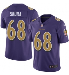 Youth Nike Baltimore Ravens #68 Matt Skura Limited Purple Rush Vapor Untouchable NFL Jersey