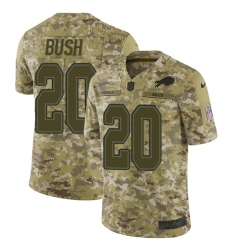 Men's Nike Buffalo Bills #20 Rafael Bush Limited Camo 2018 Salute to Service NFL Jersey
