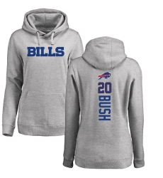NFL Women's Nike Buffalo Bills #20 Rafael Bush Ash Backer Pullover Hoodie
