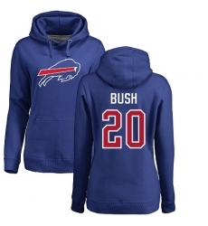 NFL Women's Nike Buffalo Bills #20 Rafael Bush Royal Blue Name & Number Logo Pullover Hoodie