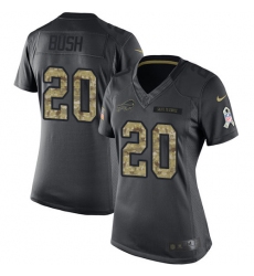 Women's Nike Buffalo Bills #20 Rafael Bush Limited Black 2016 Salute to Service NFL Jersey