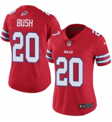 Women's Nike Buffalo Bills #20 Rafael Bush Limited Red Rush Vapor Untouchable NFL Jersey