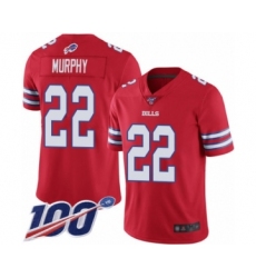 Men's Buffalo Bills #22 Marcus Murphy Limited Red Rush Vapor Untouchable 100th Season Football Jersey