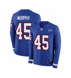 Men's Nike Buffalo Bills #45 Marcus Murphy Limited Royal Blue Therma Long Sleeve NFL Jersey