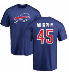 NFL Nike Buffalo Bills #45 Marcus Murphy Royal Blue Name & Number Logo T-Shirt
