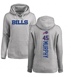 NFL Women's Nike Buffalo Bills #45 Marcus Murphy Ash Backer Pullover Hoodie