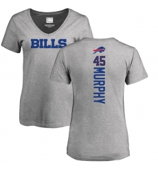 NFL Women's Nike Buffalo Bills #45 Marcus Murphy Ash Backer V-Neck T-Shirt