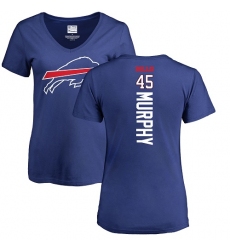 NFL Women's Nike Buffalo Bills #45 Marcus Murphy Royal Blue Backer T-Shirt