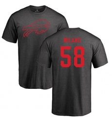 NFL Nike Buffalo Bills #58 Matt Milano Ash One Color T-Shirt