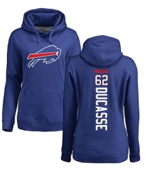 NFL Women's Nike Buffalo Bills #62 Vladimir Ducasse Royal Blue Backer Pullover Hoodie