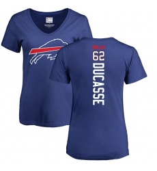NFL Women's Nike Buffalo Bills #62 Vladimir Ducasse Royal Blue Backer T-Shirt