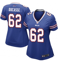 Women's Nike Buffalo Bills #62 Vladimir Ducasse Game Royal Blue Team Color NFL Jersey
