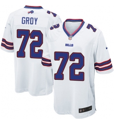 Men's Nike Buffalo Bills #72 Ryan Groy Game White NFL Jersey