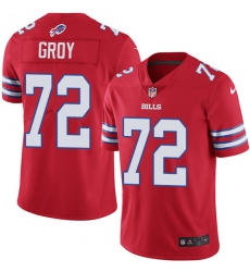 Men's Nike Buffalo Bills #72 Ryan Groy Limited Red Rush Vapor Untouchable NFL Jersey