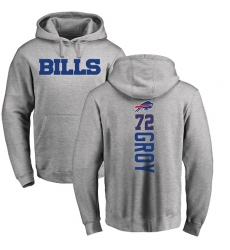 NFL Nike Buffalo Bills #72 Ryan Groy Ash Backer Pullover Hoodie