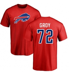 NFL Nike Buffalo Bills #72 Ryan Groy Red Name & Number Logo T-Shirt