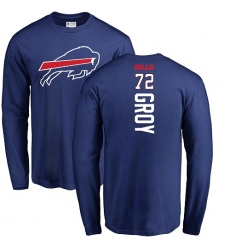 NFL Nike Buffalo Bills #72 Ryan Groy Royal Blue Backer Long Sleeve T-Shirt