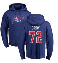 NFL Nike Buffalo Bills #72 Ryan Groy Royal Blue Name & Number Logo Pullover Hoodie