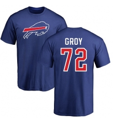 NFL Nike Buffalo Bills #72 Ryan Groy Royal Blue Name & Number Logo T-Shirt