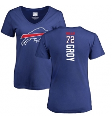 NFL Women's Nike Buffalo Bills #72 Ryan Groy Royal Blue Backer T-Shirt