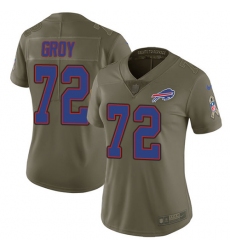 Women's Nike Buffalo Bills #72 Ryan Groy Limited Olive 2017 Salute to Service NFL Jersey