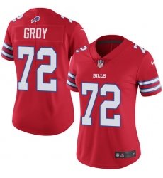 Women's Nike Buffalo Bills #72 Ryan Groy Limited Red Rush Vapor Untouchable NFL Jersey