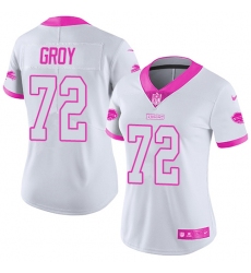 Women's Nike Buffalo Bills #72 Ryan Groy Limited White Pink Rush Fashion NFL Jersey