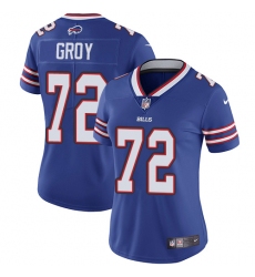 Women's Nike Buffalo Bills #72 Ryan Groy Royal Blue Team Color Vapor Untouchable Limited Player NFL Jersey