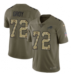 Youth Nike Buffalo Bills #72 Ryan Groy Limited Olive Camo 2017 Salute to Service NFL Jersey
