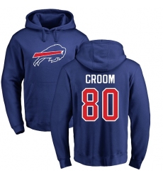 NFL Nike Buffalo Bills #80 Jason Croom Royal Blue Name & Number Logo Pullover Hoodie