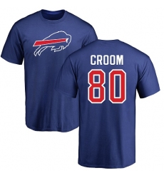 NFL Nike Buffalo Bills #80 Jason Croom Royal Blue Name & Number Logo T-Shirt