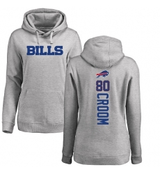 NFL Women's Nike Buffalo Bills #80 Jason Croom Ash Backer Pullover Hoodie