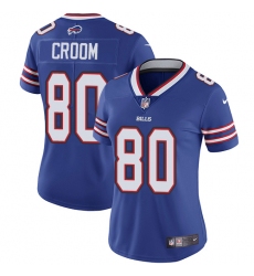 Women's Nike Buffalo Bills #80 Jason Croom Royal Blue Team Color Vapor Untouchable Limited Player NFL Jersey