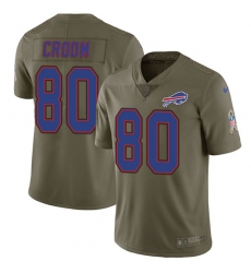 Youth Nike Buffalo Bills #80 Jason Croom Limited Olive 2017 Salute to Service NFL Jersey