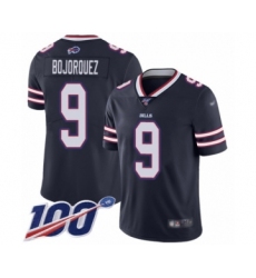 Men's Buffalo Bills #9 Corey Bojorquez Limited Navy Blue Inverted Legend 100th Season Football Jersey