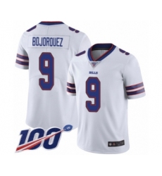 Men's Buffalo Bills #9 Corey Bojorquez White Vapor Untouchable Limited Player 100th Season Football Jersey