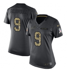 Women's Nike Buffalo Bills #9 Corey Bojorquez Limited Black 2016 Salute to Service NFL Jersey