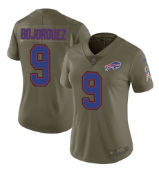 Women's Nike Buffalo Bills #9 Corey Bojorquez Limited Olive 2017 Salute to Service NFL Jersey