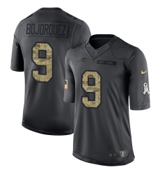 Youth Nike Buffalo Bills #9 Corey Bojorquez Limited Black 2016 Salute to Service NFL Jersey