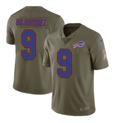 Youth Nike Buffalo Bills #9 Corey Bojorquez Limited Olive 2017 Salute to Service NFL Jersey