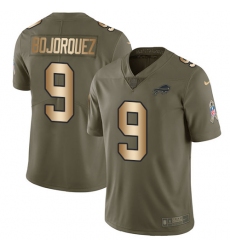 Youth Nike Buffalo Bills #9 Corey Bojorquez Limited Olive Gold 2017 Salute to Service NFL Jersey