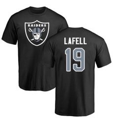 NFL Nike Oakland Raiders #19 Brandon LaFell Black Name & Number Logo T-Shirt