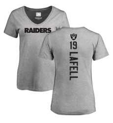 NFL Women's Nike Oakland Raiders #19 Brandon LaFell Ash Backer T-Shirt