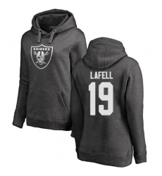 NFL Women's Nike Oakland Raiders #19 Brandon LaFell Ash One Color Pullover Hoodie