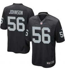 Men's Nike Oakland Raiders #56 Derrick Johnson Game Black Team Color NFL Jersey