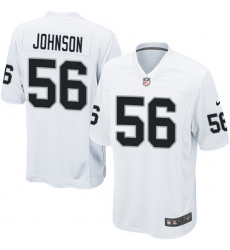 Men's Nike Oakland Raiders #56 Derrick Johnson Game White NFL Jersey