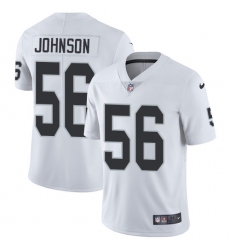 Men's Nike Oakland Raiders #56 Derrick Johnson White Vapor Untouchable Limited Player NFL Jersey
